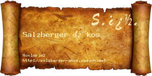 Salzberger Ákos névjegykártya